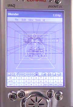 Blender running on an iPAQ 3630